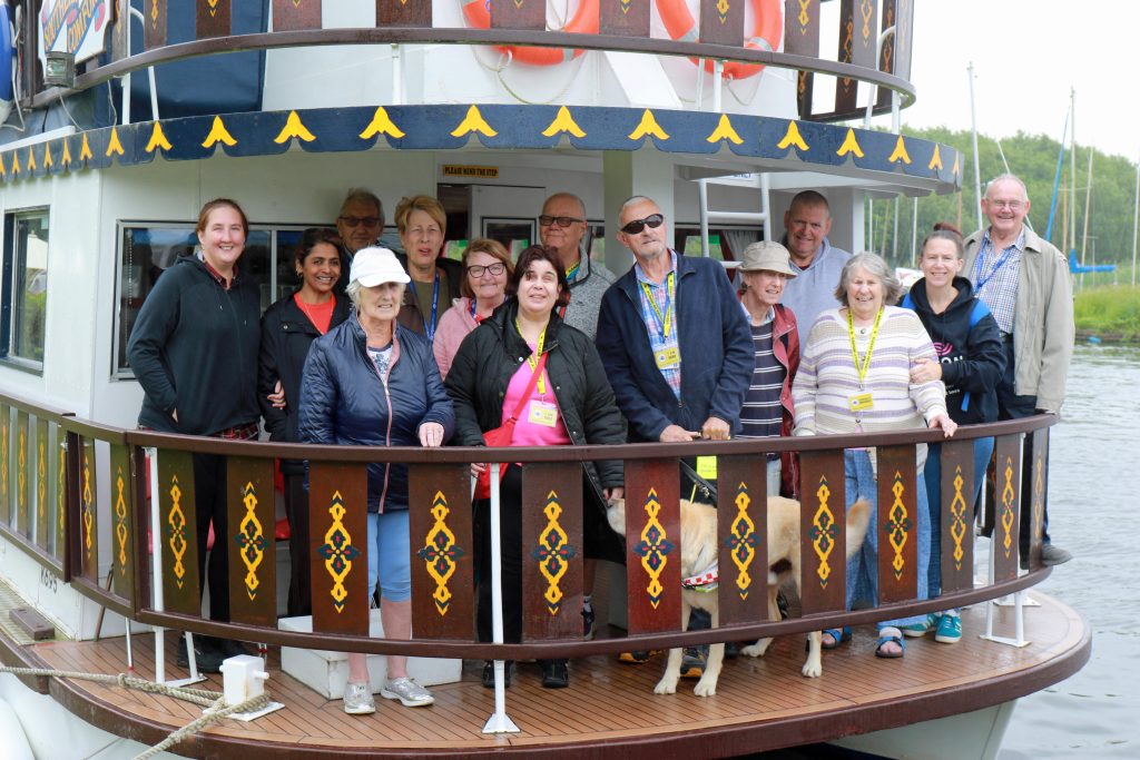 The Vision Norfolk group aboard the Southern Comfort paddle steamer at Horning