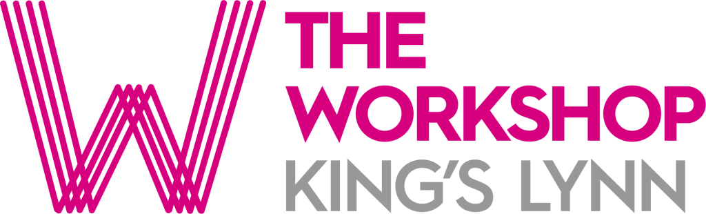 The Pink and grey logo for The Workshop King's Lynn.