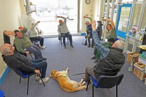 Vision Norfolk Great Yarmouth hub seated yoga